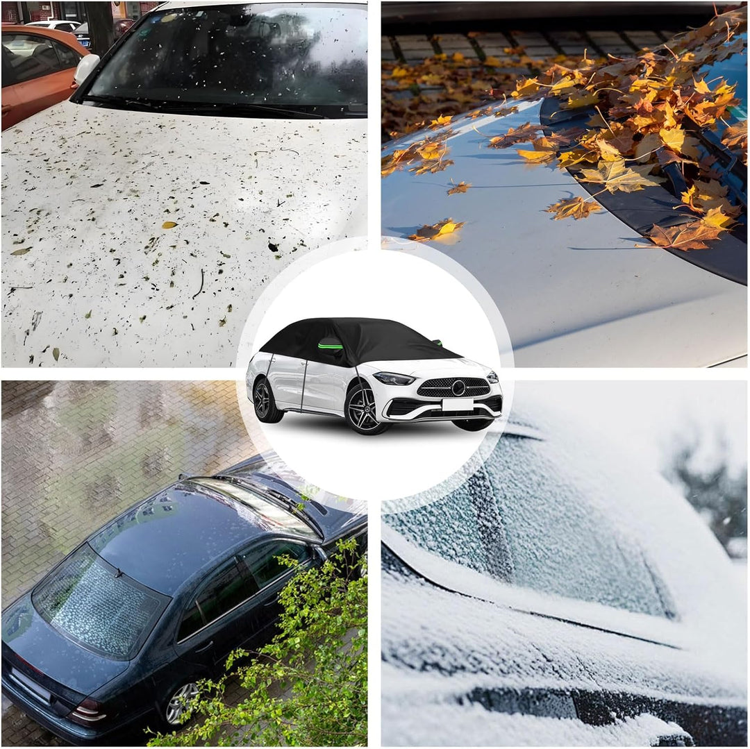 Auto Halbgarage Wasserdicht Universal Halbgarage Autoabdeckung, Abdeckplane Auto All Weather, Wasser