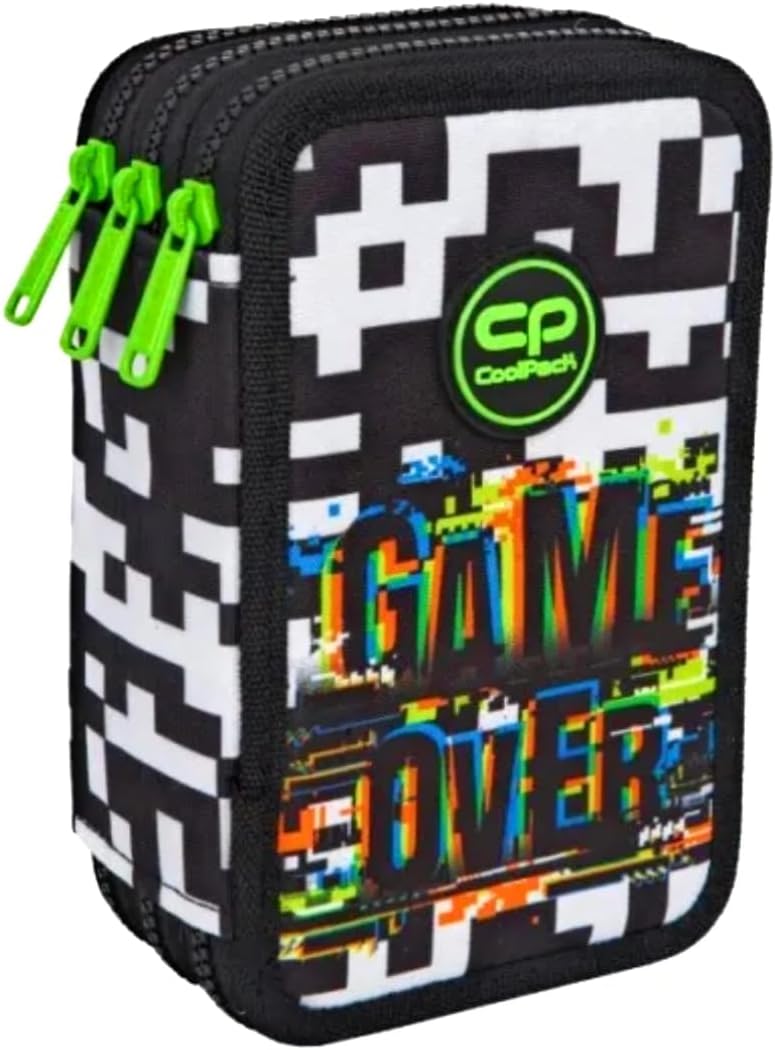 Game Over Play CoolPack 3-Fach Federmappe Federtasche XXL 44 TLG. Mäppchen NEU