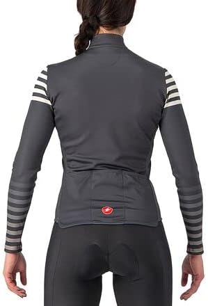 CASTELLI Damen Autunno Ls Jersey Sweatshirt L Dark Gray/Chalk, L Dark Gray/Chalk