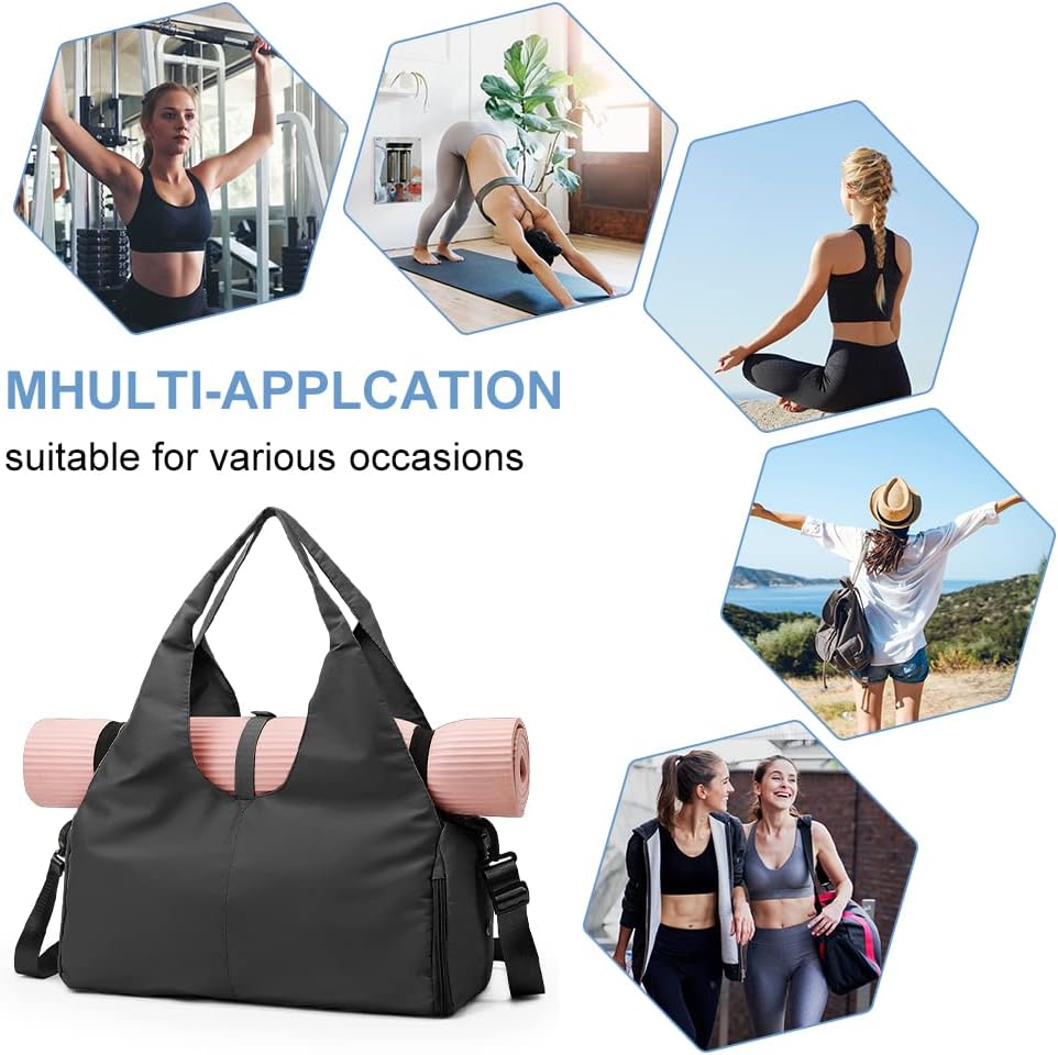 Sporttasche, Reisetasche mit Schuhfach &amp; Nassfach, Gross Gym Tasche für Damen und Herren, wasserdich