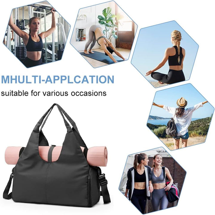 Sporttasche, Reisetasche mit Schuhfach &amp; Nassfach, Gross Gym Tasche für Damen und Herren, wasserdich