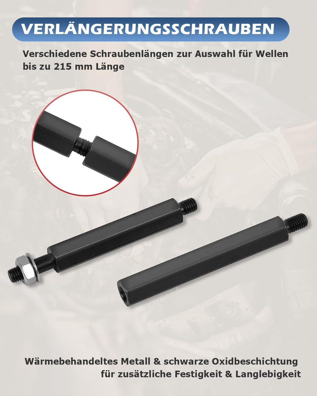 DAYUAN 14 TLG Lagerabzieher Set Polradabzieher Trennmesser Satz Lager Abzieher inkl. Koffer Rot, Rot