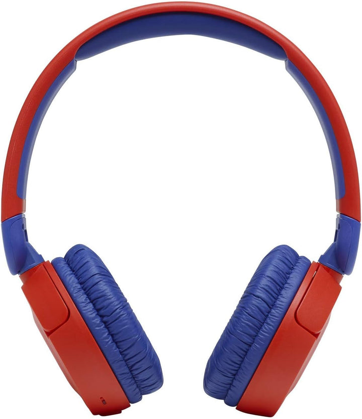 JBL Jr310 BT On-Ear Kinder-Kopfhörer in Rot-Blau – Kabellose Bluetooth-Ohrhörer mit Headset und Fern