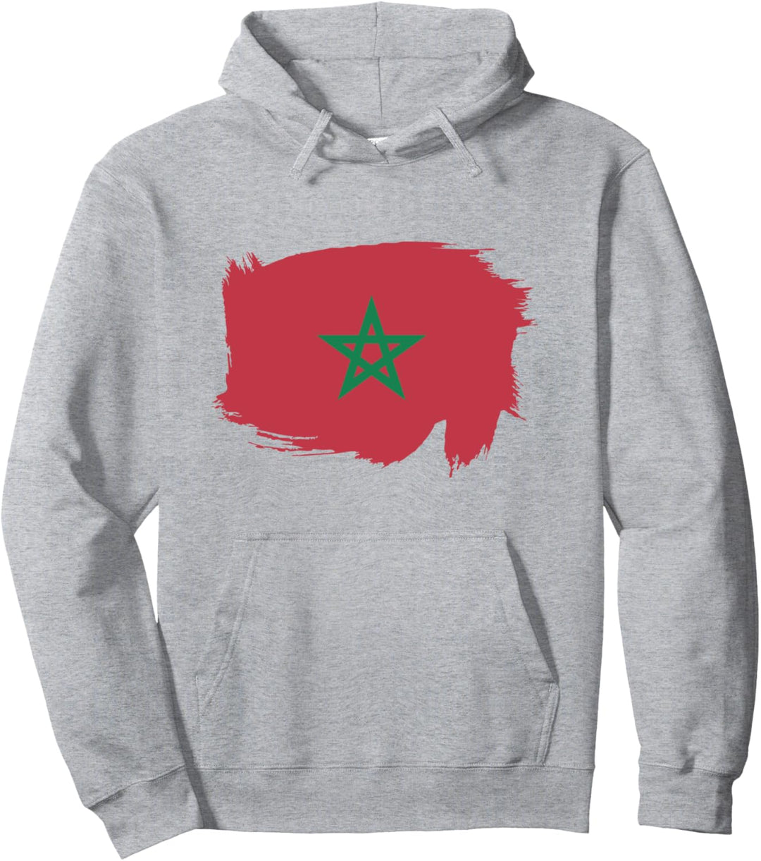 Marokko Flagge Deko Araber Afrika Damen Herren Fun Morocco Pullover Hoodie