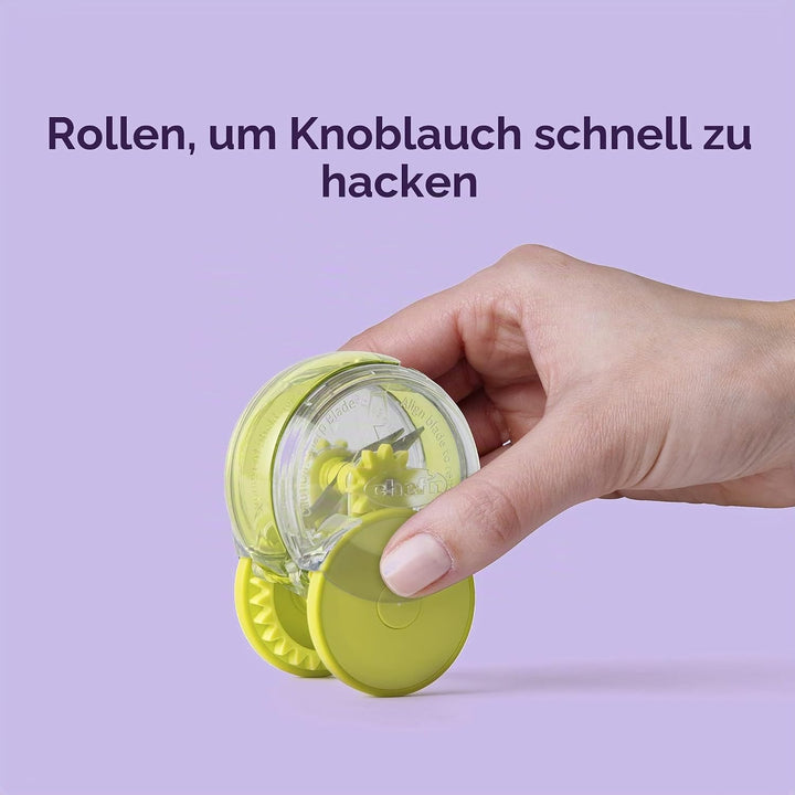 Chef'n GarlicZoom Knoblauch Zerkleinerer, Zwiebelschneider, Gewürzmühle Küchenhelfer, Gemüseschneide