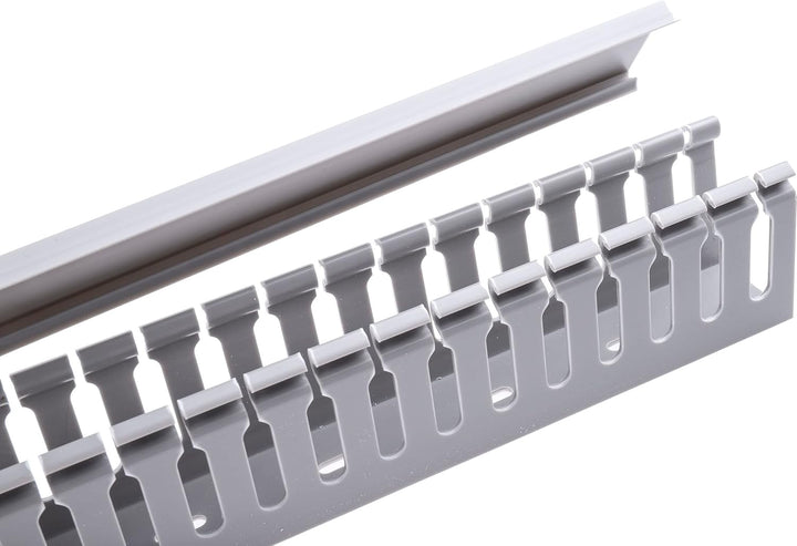 RS PRO Verdrahtungskanal Grau, 40 mm x 60mm, Länge 1m Kunststoff, Seitenwand Offen, Packung a 4 Stüc