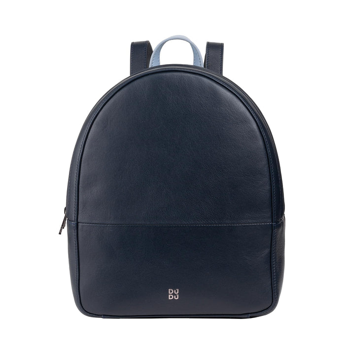 DuDu Rucksack Damen Bunt Sommerlich aus weichem Leder Rucksack Multicolor mit doppeltem Reissverschl