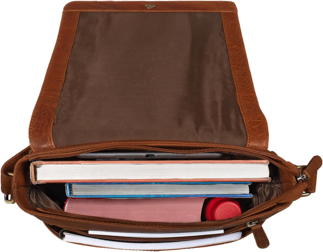 STILORD 'Paul' Umhängetasche Herren Leder Hochformat Messenger Bag im Vintage Design Ledertasche für