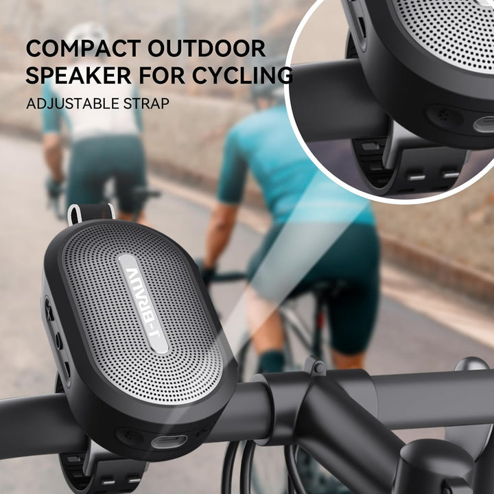 Fahrrad Tragbarer Bluetooth-Lautsprecher, Mini Musikbox Bluetooth 5.3 Box mit IP67 Wasserdicht, Akku