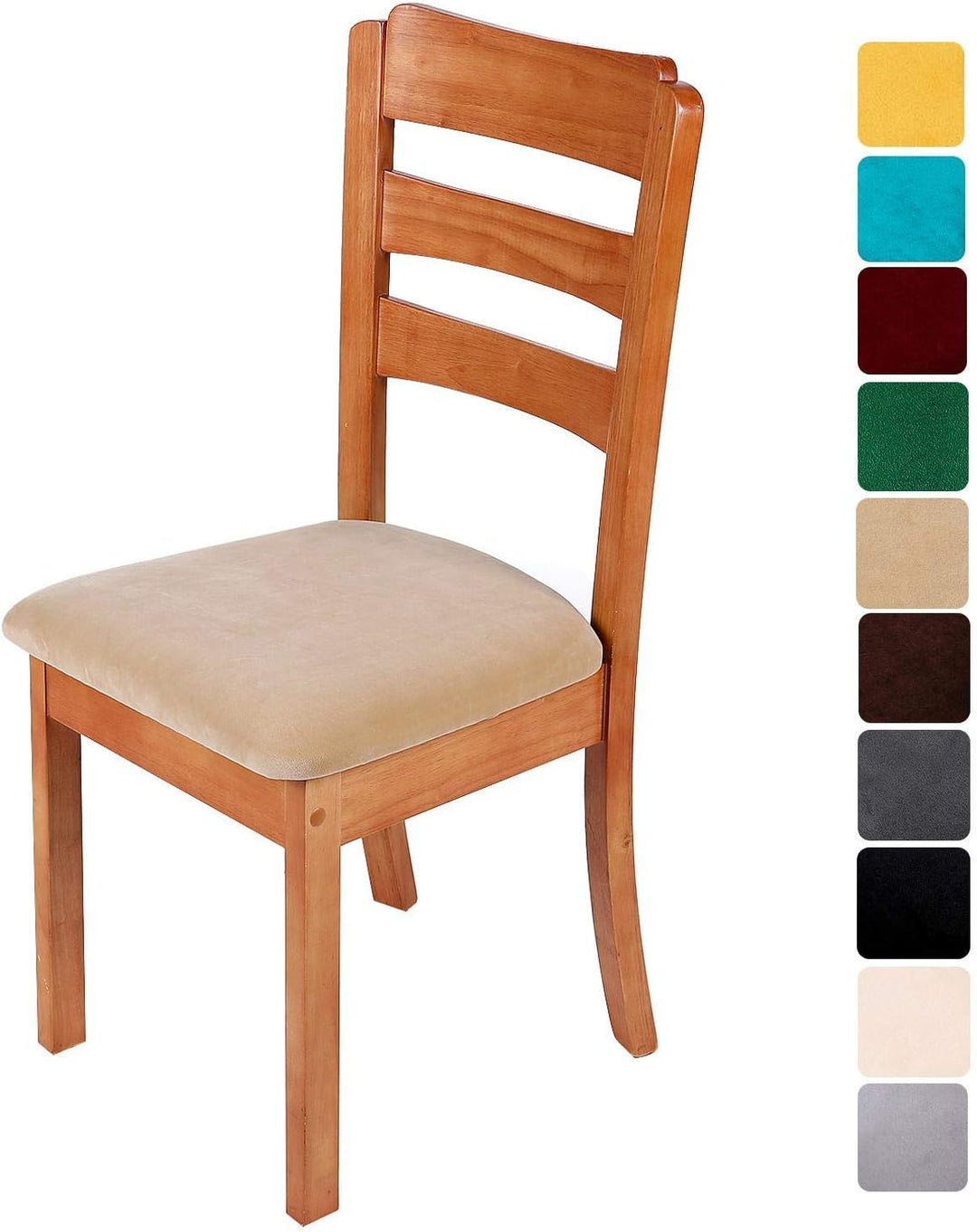 Homaxy Stuhlbezug Sitzfläche Samt Weich Sitzbezug Stuhl Stretch-sitzbezüge für Esszimmerstühle Abwas