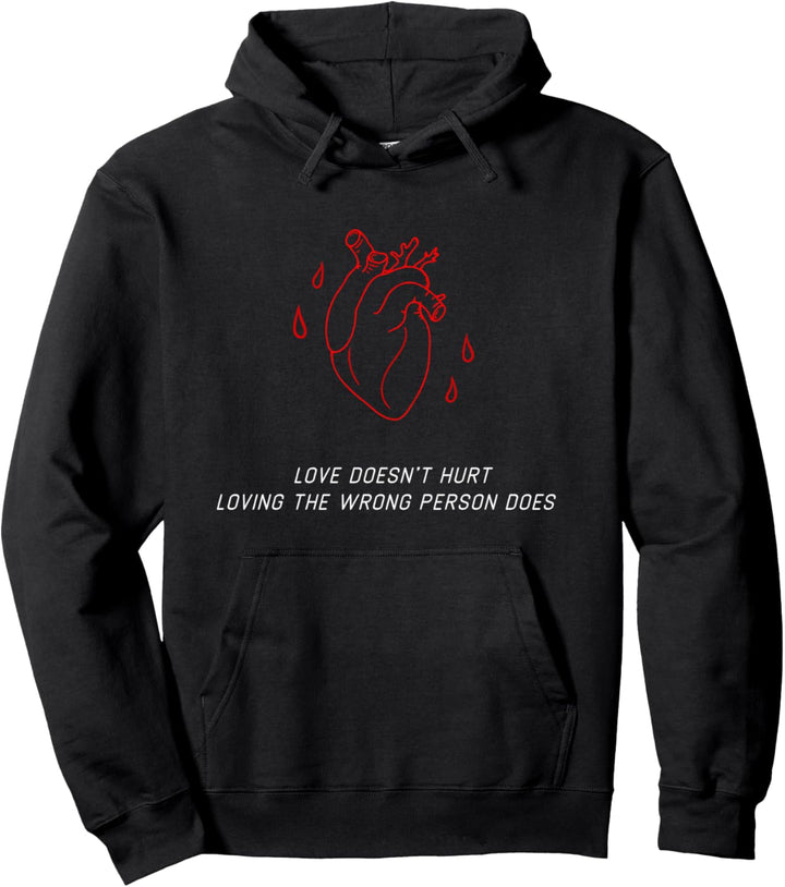 Love doesn't hurt Vaporwave Anime Grunge E-boy e-girl Goth Pullover Hoodie