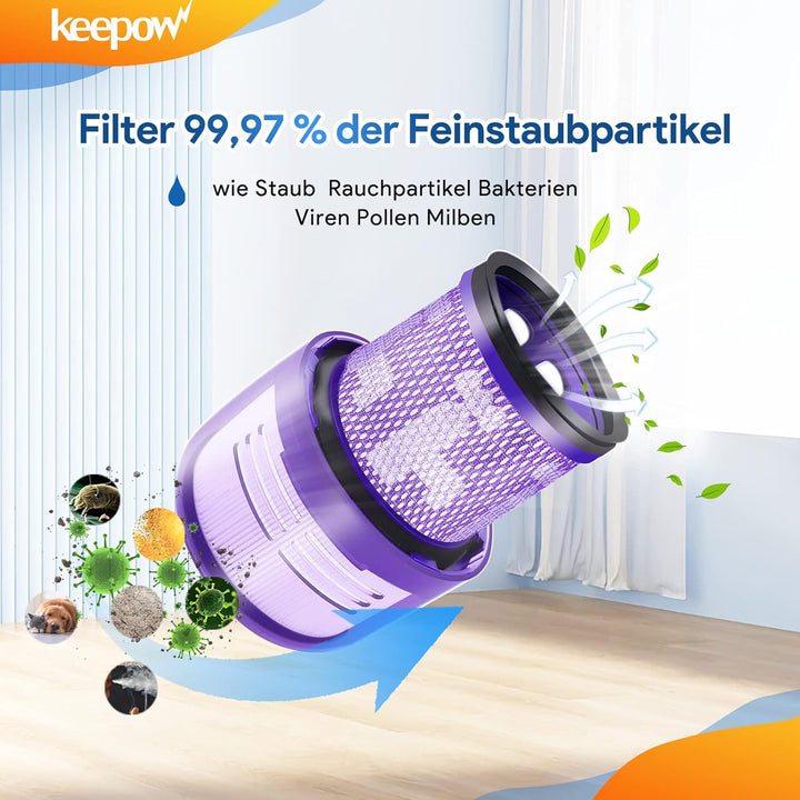 KEEPOW V11 Filter für Dyson, Filter für Dyson V11 V15, 2 Stück Ersatz Filter für SV14 SV17 SV22 Abso