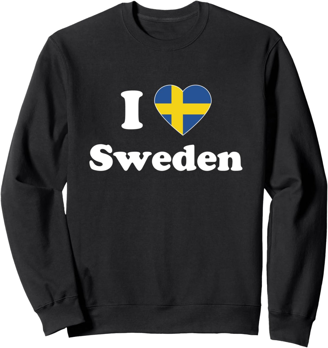 I Love Sweden Geschenk Liebe Sverige Schwedische Wurzeln Sweatshirt
