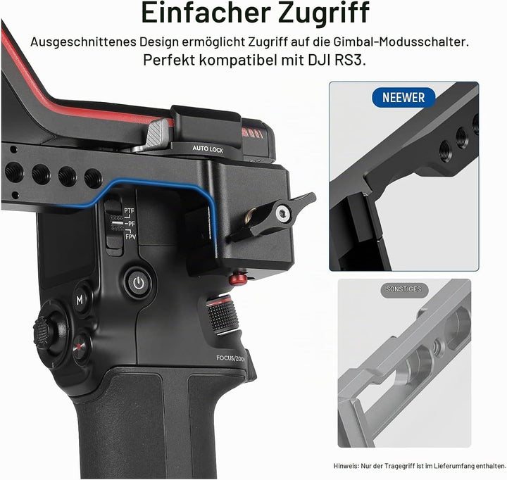NEEWER Verstellbarer Sling Griff Kompatibel mit DJI Ronin RS3 Mini RS 3 Pro RS 2 RSC 2 Gimbal Stabil