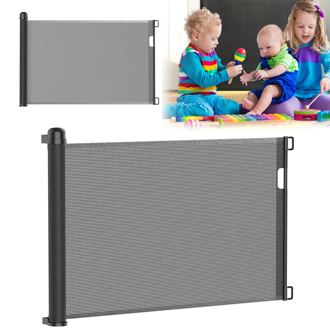 Aufun Treppenschutzgitter Türschutzgitter ausziehbar, Treppenhäusergitter, Absperrgitter mit Kinders