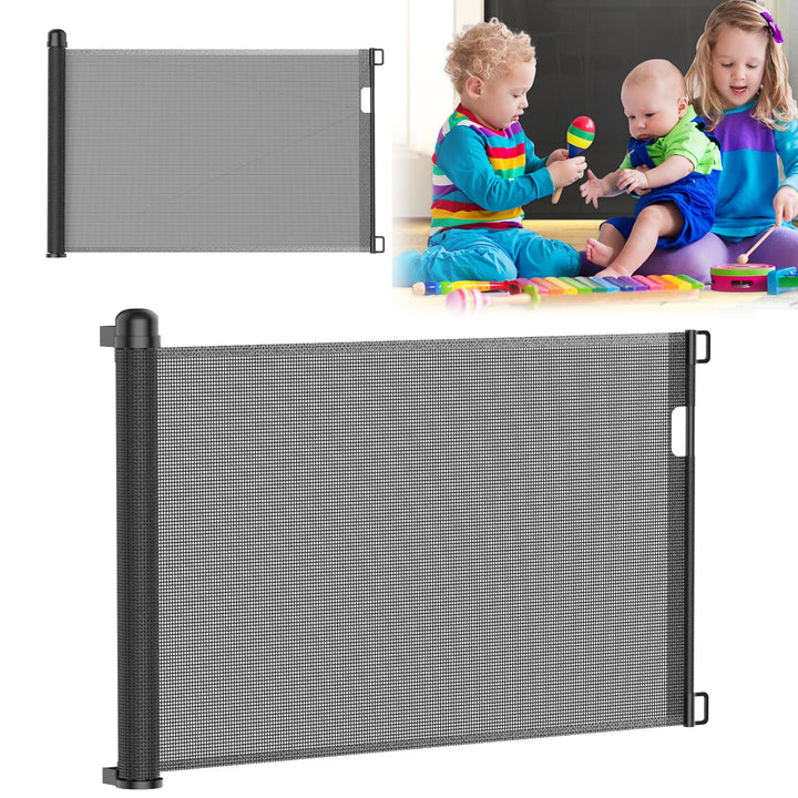 Aufun Treppenschutzgitter Türschutzgitter ausziehbar, Treppenhäusergitter, Absperrgitter mit Kinders