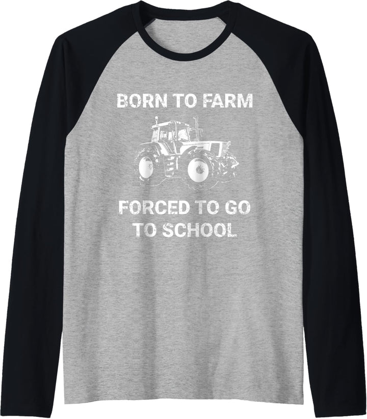Traktor Landwirt Landwirtschaft Trecker Berufsschule Kinder Raglan