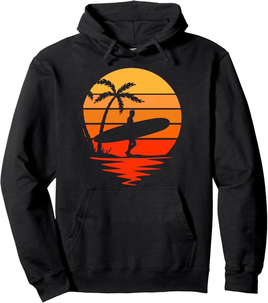 Surfen - Sommer & Sonnenuntergang - Strand Pullover Hoodie