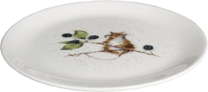 440s Wrendale Designs Porzellan-Kuchenteller Brombeer-Maus ca. 20,5 cm D Dessert-Platte Frühstück mi