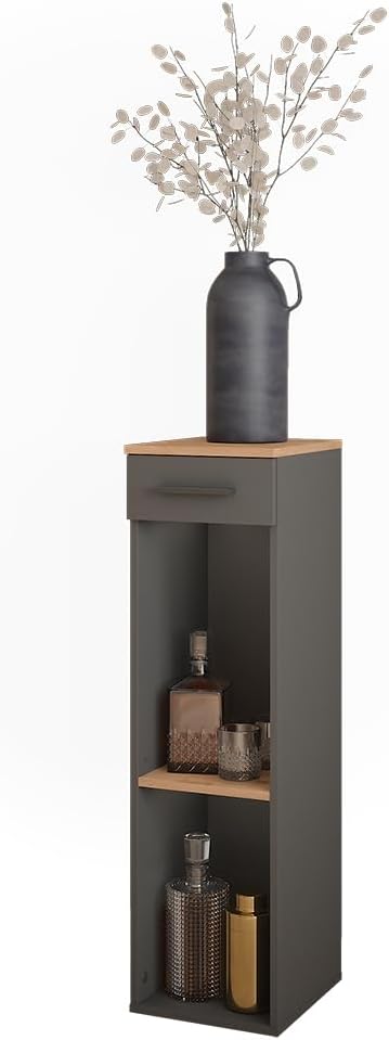Vicco Weinregal Repose, Goldkraft Eiche/Anthrazit, 30 x 106 cm, zur Aufbewahrung von Weinflaschen un