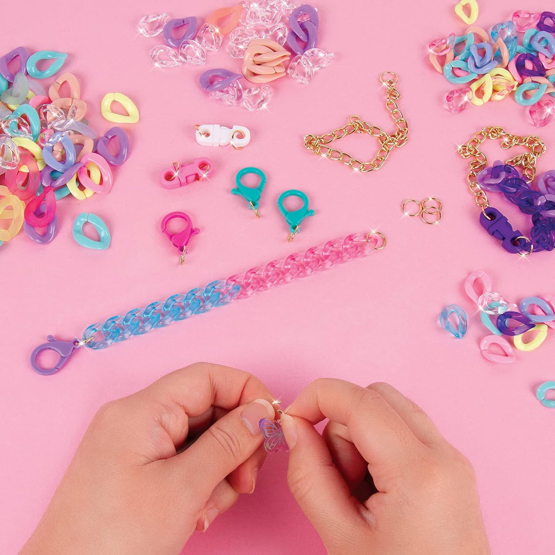 Make It Real All Linked Up Armband-Bastelset mit Kunststoffglieder und Ketten – DIY Freundschaftssch