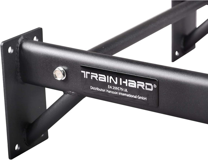 TrainHard® Klimmzugstange Wandmontage bis 350kg belastbar, 3 Ösen für Boxsack, TRX- oder Schlingentr