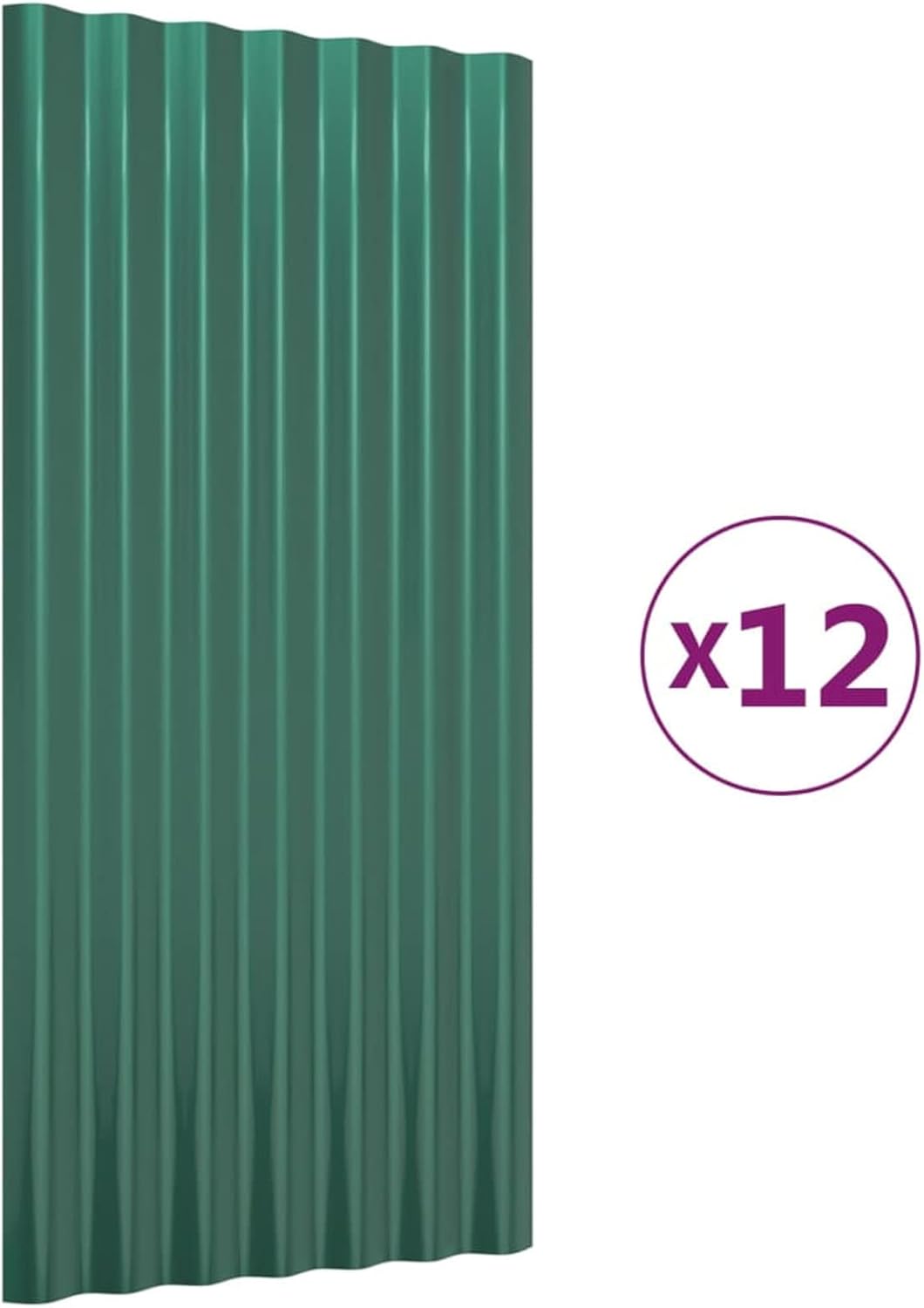 Gecheer 12 STK. Dachpaneele Dachpfannen Profilblech Trapezblech Dachblech Stahlblech Trapezbleche Da