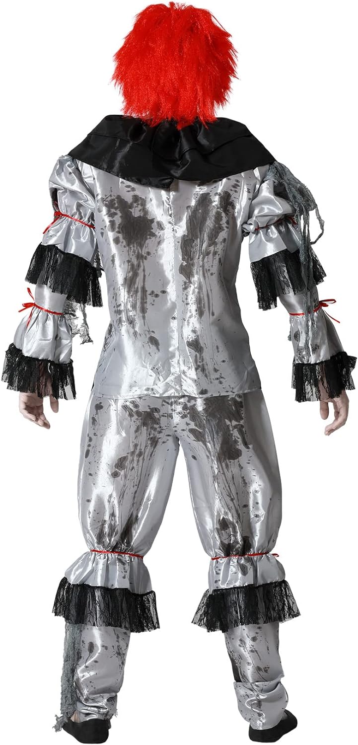 Atosa Clown-Kostüm für Herren, Grau XL Grau, XL Grau