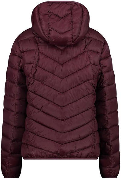 CMP Damen Damenjacke mit Fester Kapuze Gepolsterte Jacke XXS Burgund, XXS Burgund