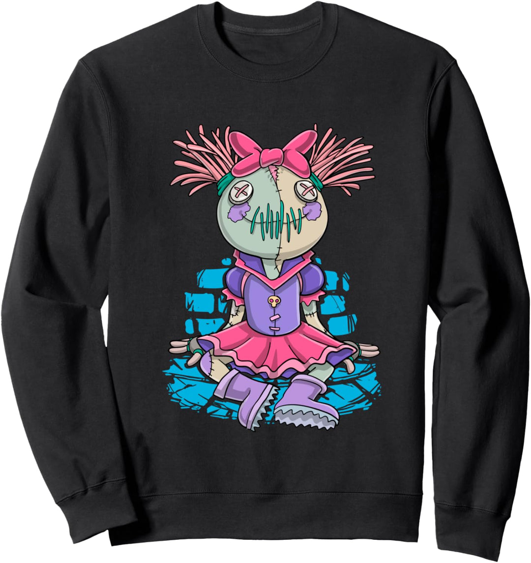 Pastell Goth Kawaii Voodoo Puppe Sweatshirt