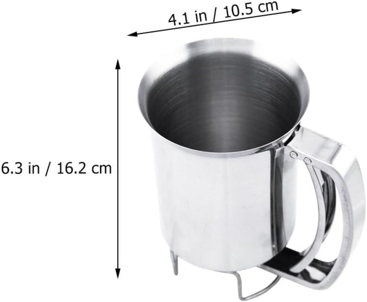 TOYANDONA Edelstahl Küchenutensil Teigspender mit Portionierfunktion Handlicher Trichter für Frühstü