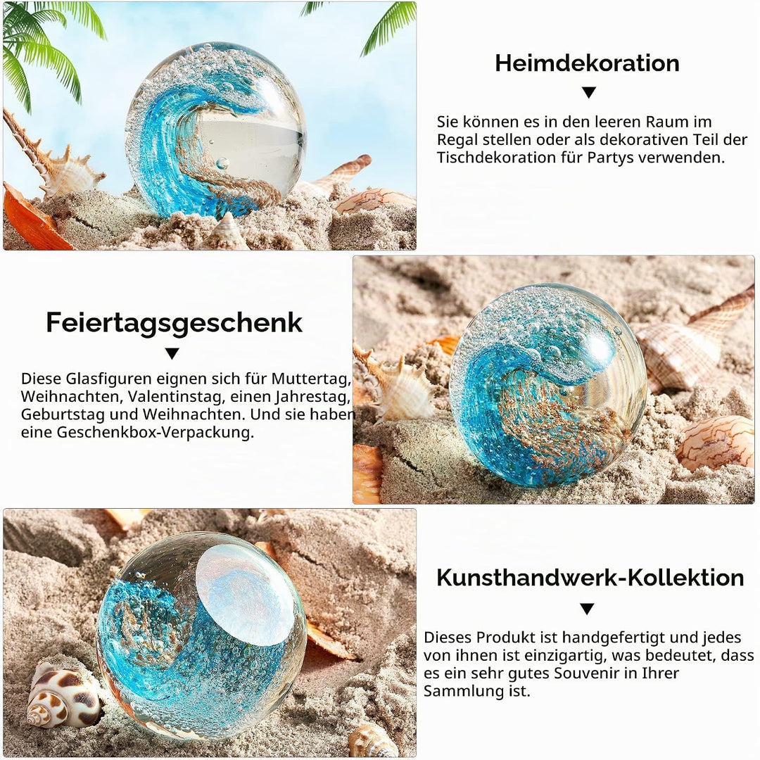 EUSTUMA Farbiges Glas Marine Life Statue, EIN Geschenk Für Marine Life Lovers Wohnkultur, Aquarium D