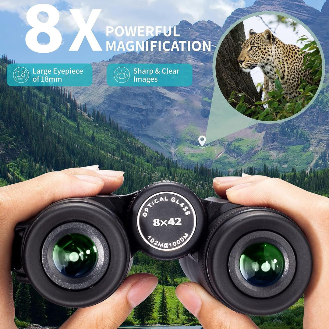 Gosky 8 x 42 Dachprismen-Fernglas für Erwachsene, HD-Fernglas für Vogelbeobachtung, Reisen, Sternenb