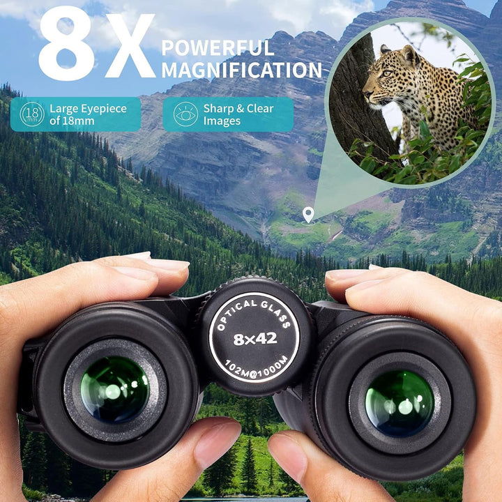 Gosky 8 x 42 Dachprismen-Fernglas für Erwachsene, HD-Fernglas für Vogelbeobachtung, Reisen, Sternenb