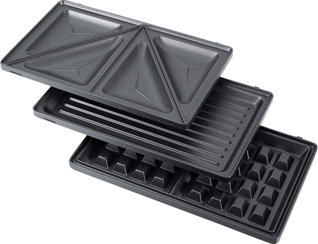 Steba 18-64-00 SG 65 Sandwichmaker | 3er Set antihaftbeschichtete Platten sind auf Knopfdruck leicht