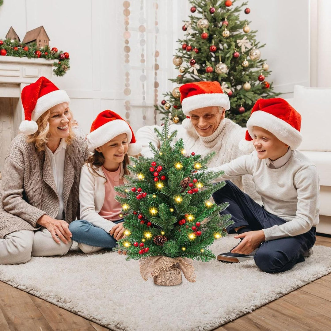 Weihnachtsbaum,50 cm künstlicher Weihnachtsbaum,Weihnachtsbaum mit Beleuchtung mit 2 m LED-Lichtern,