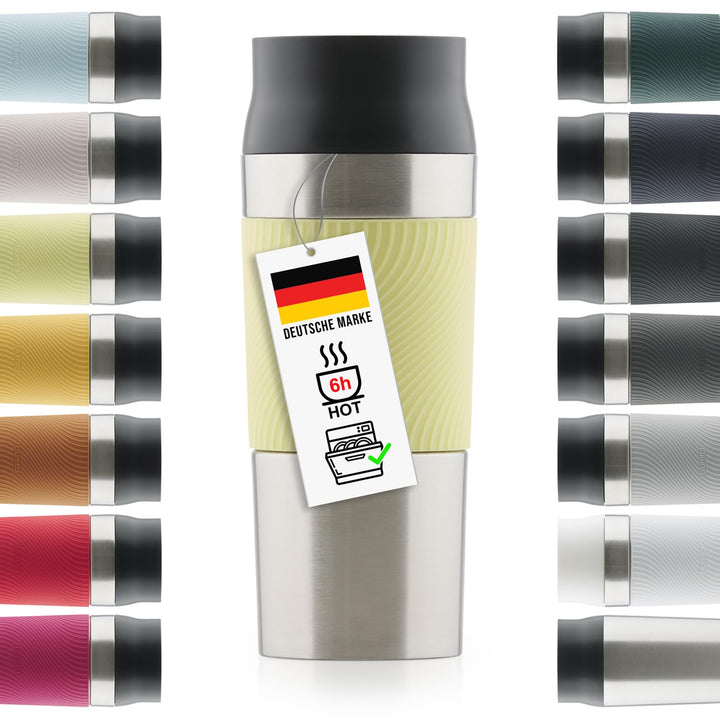 Blumtal Thermobecher 500 ml - Kaffeebecher to go aus Edelstahl - auslaufsicherer Isolierbecher kalt/