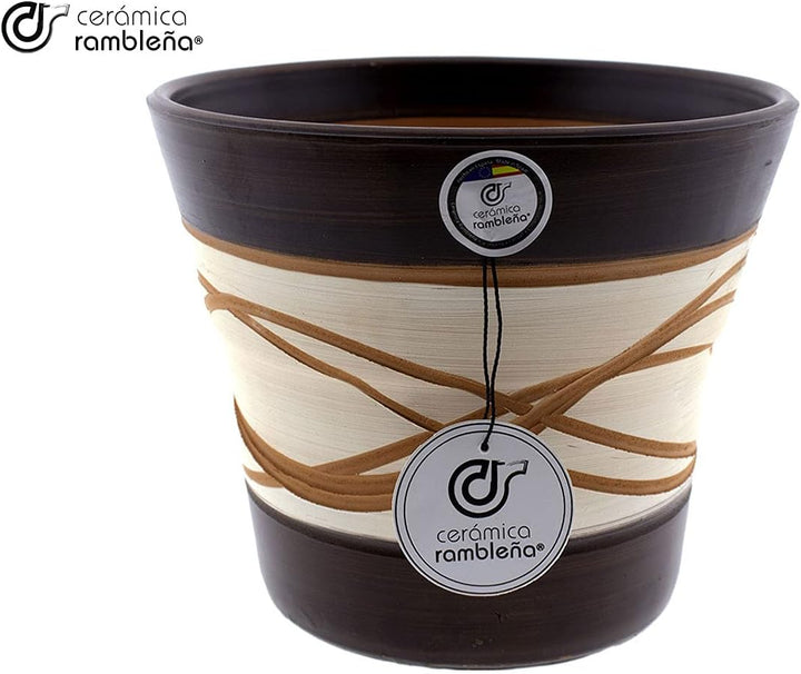 CERÁMICA RAMBLEÑA | Töpfe aus rotem Ton | Dekorative Töpfe | Keramiktöpfe | Outdoor-Töpfe | Thread-N