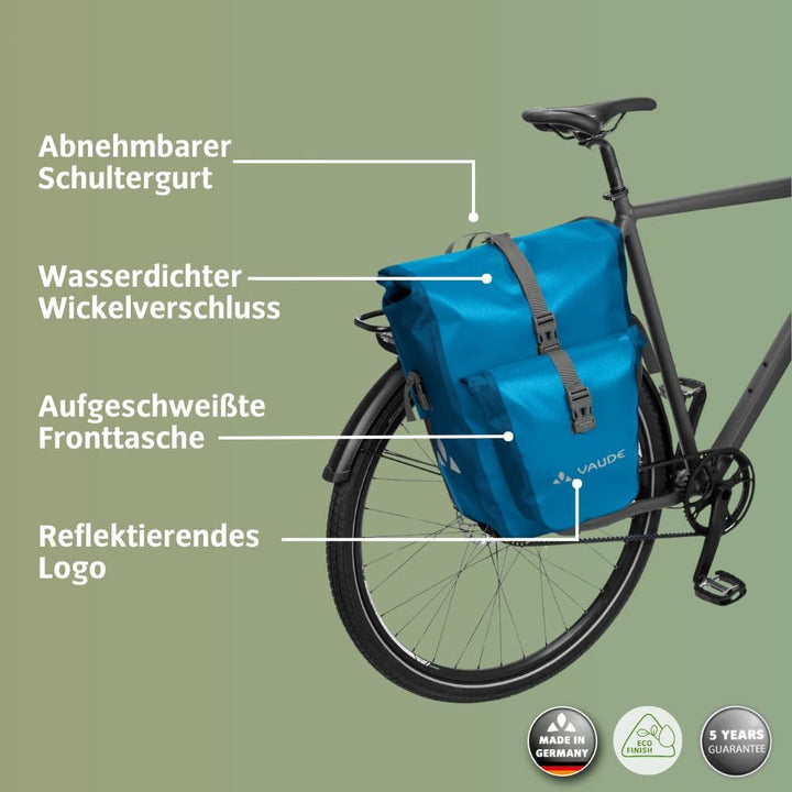 VAUDE Aqua Back Plus Single - Fahrradtasche - 1 Hinterradtasche (25,5L) - wasserdicht - Made in Germ