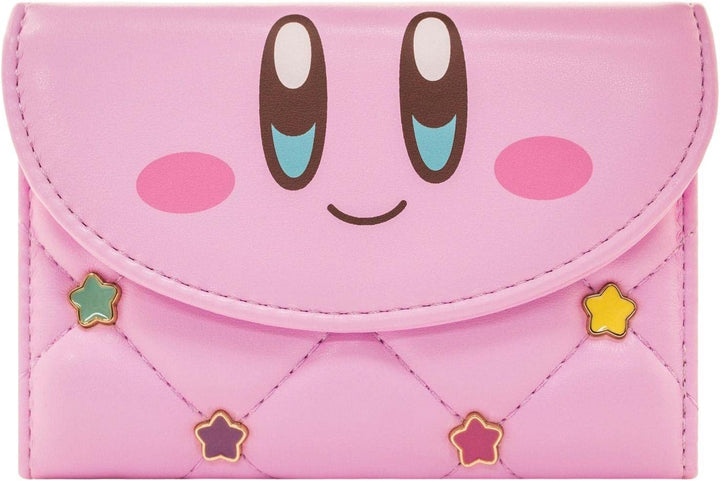 Kirby Dream Land Fähigkeit Metallsterne Portemonnaie Tri-Fold Münzfach & Kartenhalter, Pink