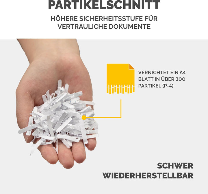 Fellowes Aktenvernichter Powershred 60Cs, Partikelschnitt (P-4), 10 Blatt, für Zuhause/Home Office,