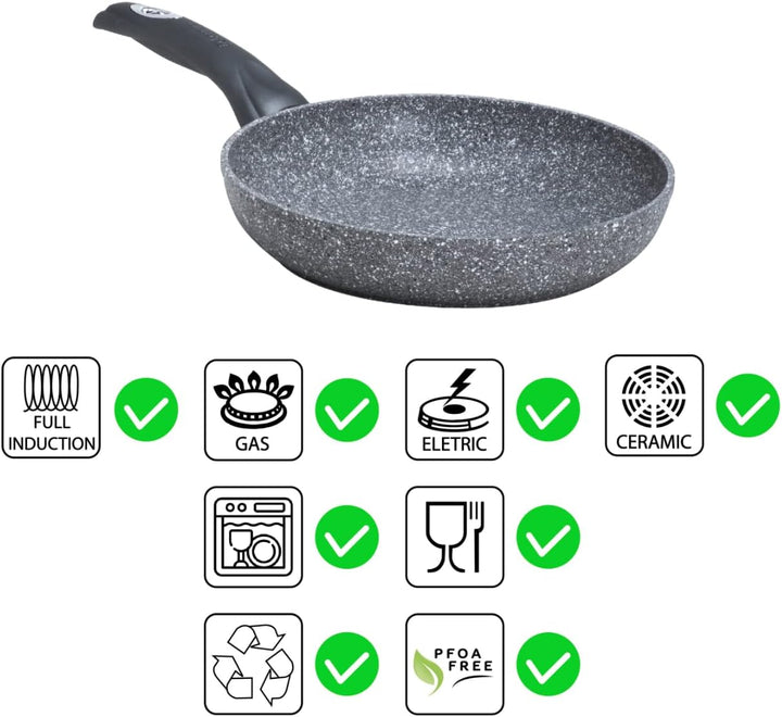 Aeternum Madame Petravera 3.0 Pfannenset aus Aluminium, induktionsgeeignet, 24/28 cm Bis Padelle Mad