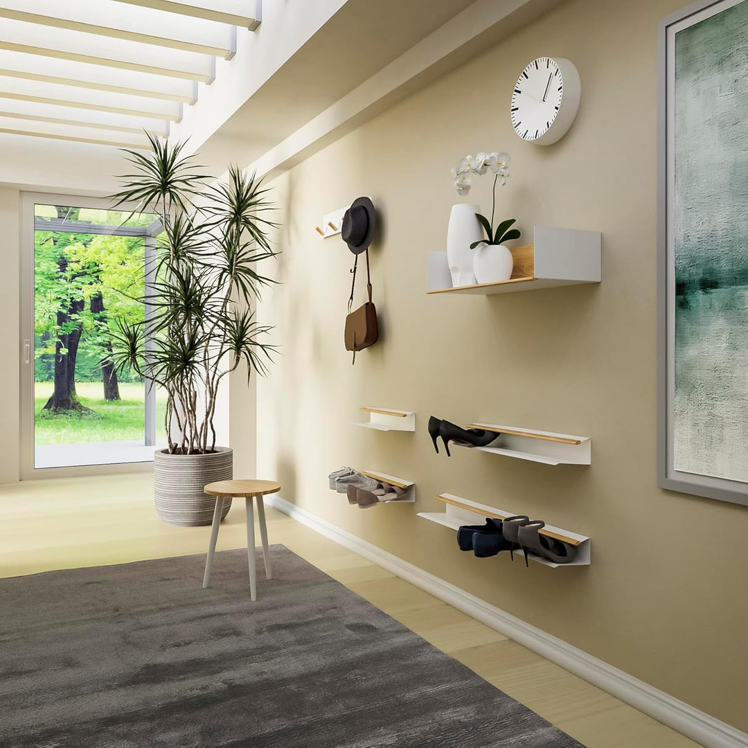 Armore Schuhregal, modern, platzsparend, schmal, zum Aufhängen an der Wand, Eingangsbereich, Metall,
