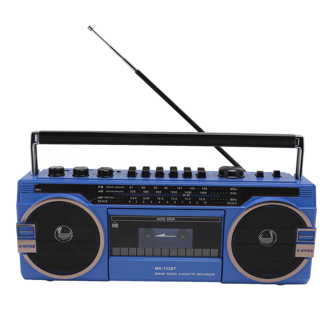 Kassetten Boombox, Retro Blueooth Boombox mit USB, SD und 3,5 Mm AUX Eingang, AM FM SW Kassettenspie