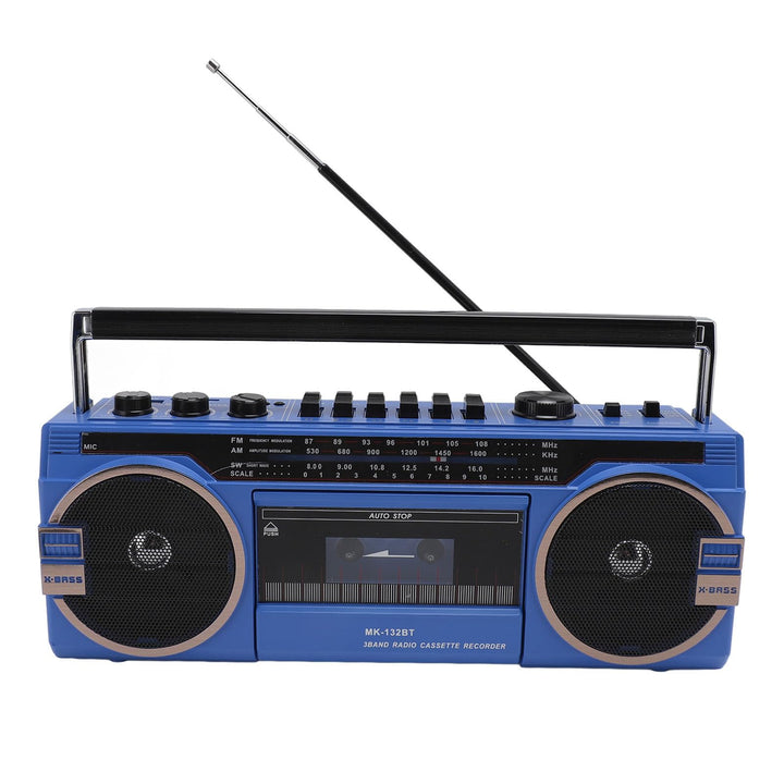 Kassetten Boombox, Retro Blueooth Boombox mit USB, SD und 3,5 Mm AUX Eingang, AM FM SW Kassettenspie