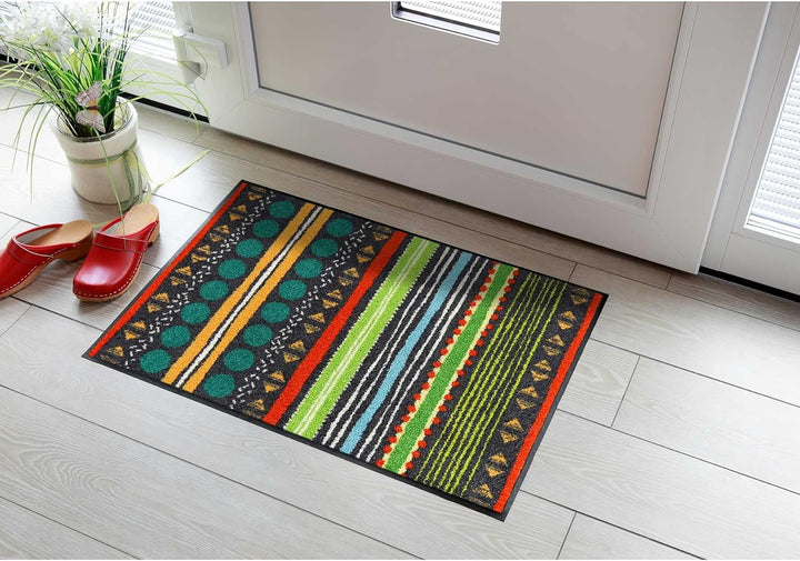 Salonloewe Fussmatte Stripes Composite Colourful 045x070 cm Fussabtreter Sauberlaufmatte draussen Fu