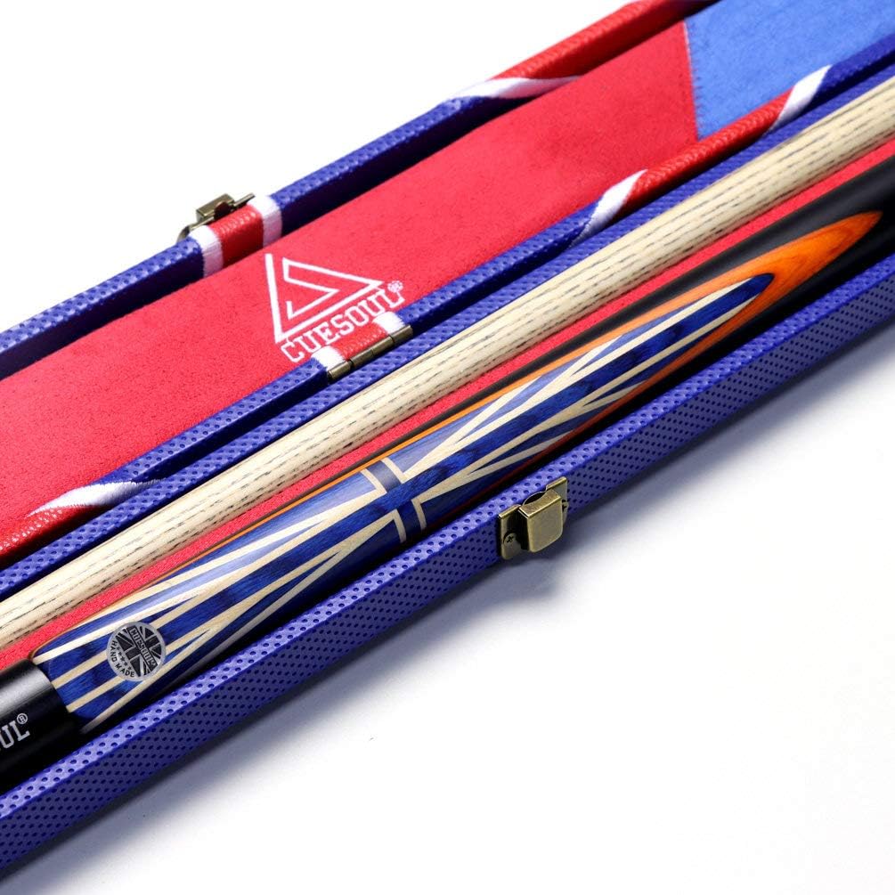 CUESOUL 57 "Handcraft 3/4 Ebenholz Snooker Queue mit Union Jack Flag Design CSSC-GQ-3, CSSC-GQ-3