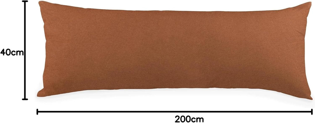 CelinaTex BeBasic Kissenbezug Doppelpack XXL 40 x 200 cm kastanien braun Mikrofaser Seitenschläferki