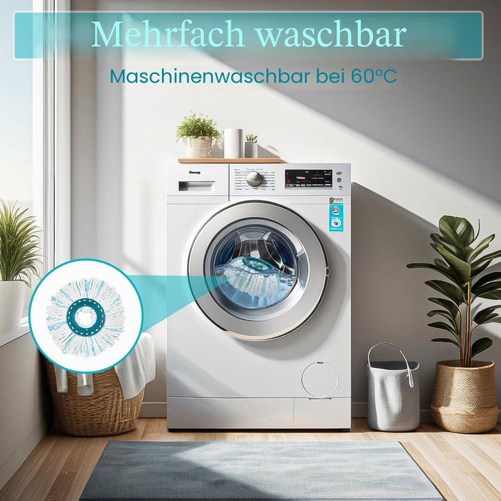 6 Stück für Leifheit Bodenwischer Ersatzbezug, Clean Twist Disc, für Leifheit Wischmop, Ersatzkopf f