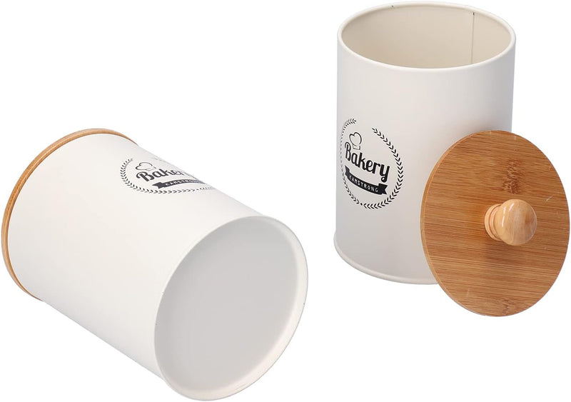 MOUMOUTEN Kaffee Vorratsbehälter, 3 Stück Teebehälter Bambus Deckel Glas Tee luftdichte Vorratsbehäl